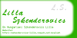 lilla szkenderovics business card